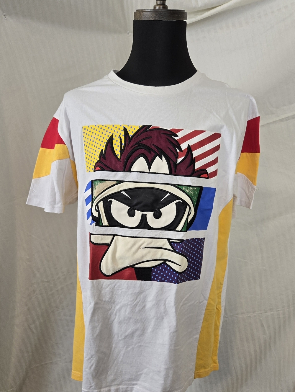 Graphic Cartoon Patchwork Tee - Multicolor.  TM